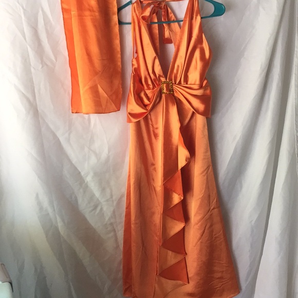 Orange formal gown